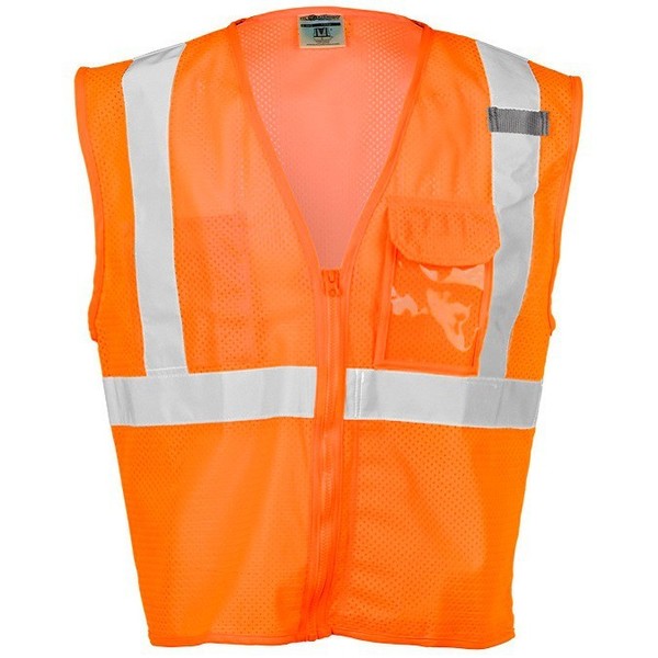 Kishigo 2X-3X Orange Class 2 Clear Id Vest 1533-2X-3X